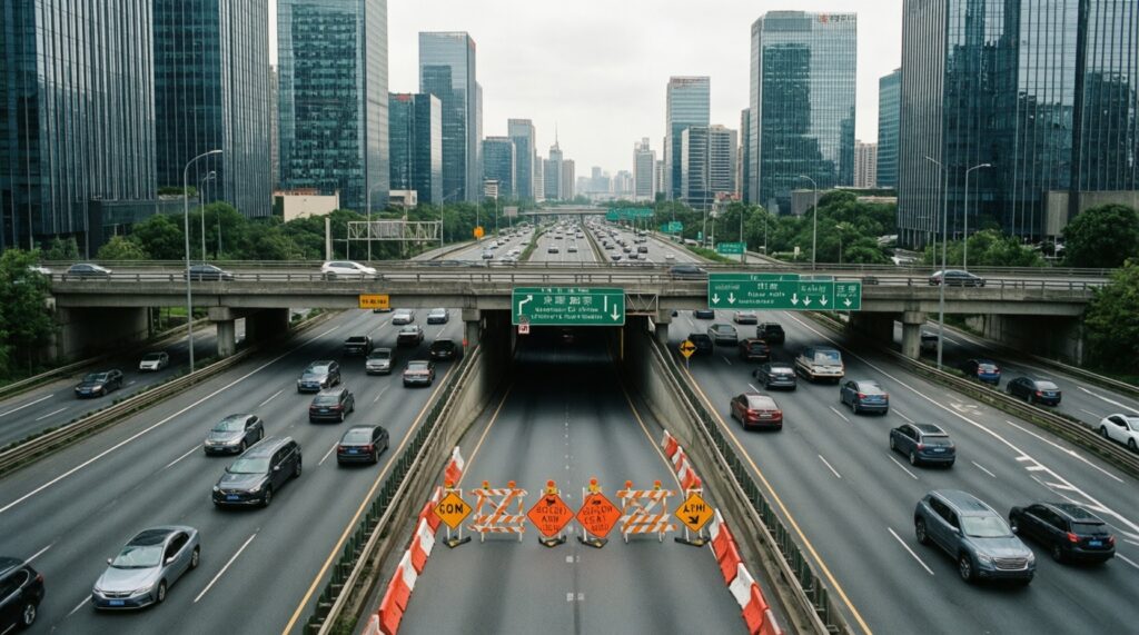 Ситуация на дорогах: пробки, перекрытия, ремонты и ДТП в городах и районах - иллюстрация