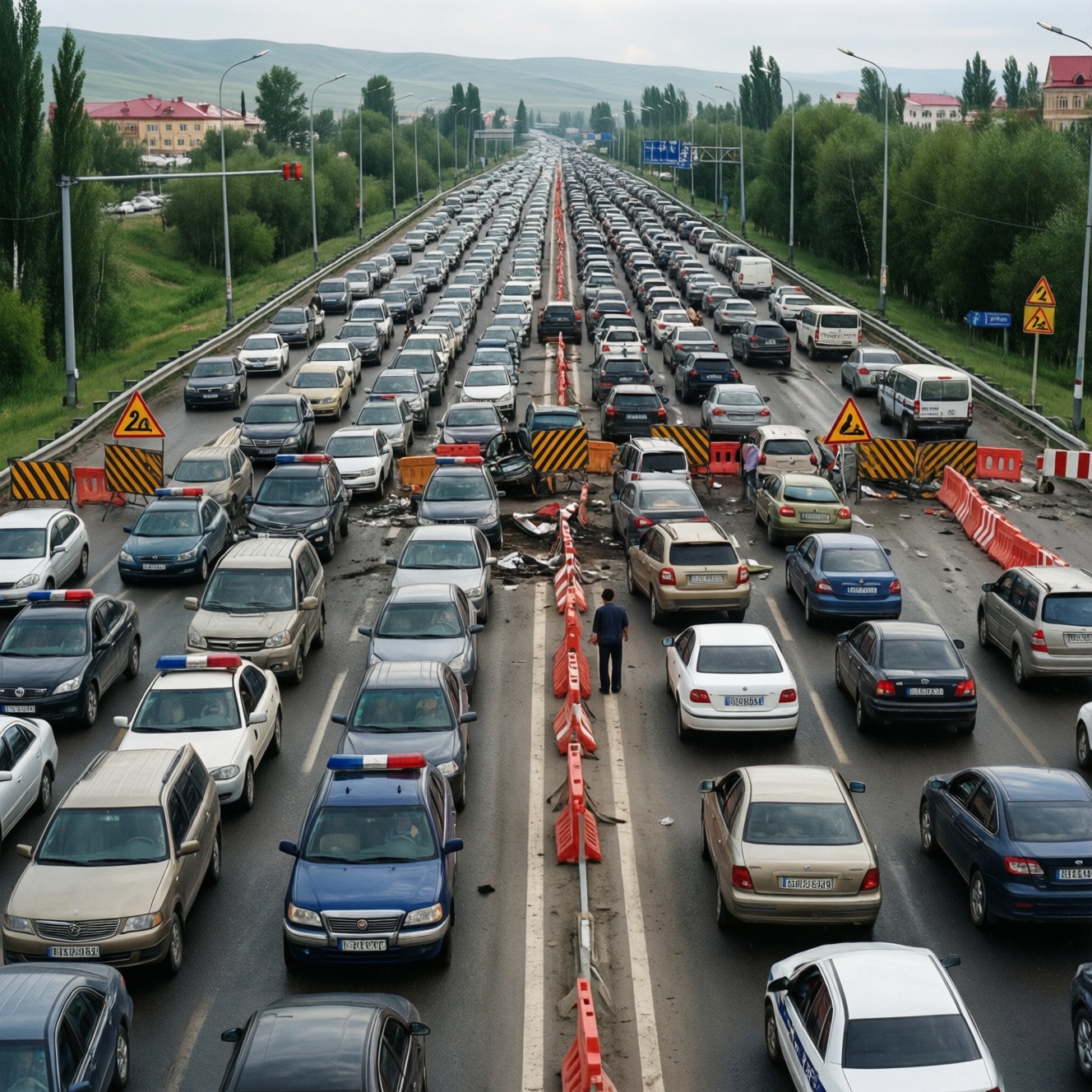 Ситуация на дорогах Дагестана: пробки и перекрытия из-за ремонта, объездные маршруты