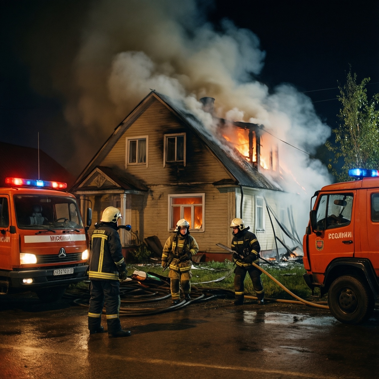 В Курской области за сутки шесть пожаров: погибли два человека, были ДТП и ВОП