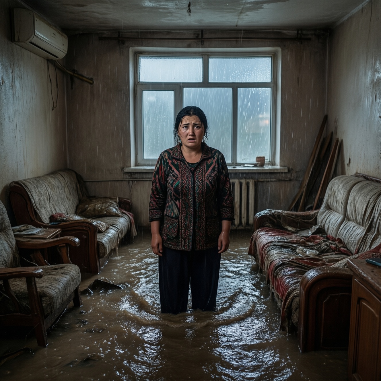 Потоп в Махачкале: многодетная мать Аслиханум из Дагестана о затопленной квартире